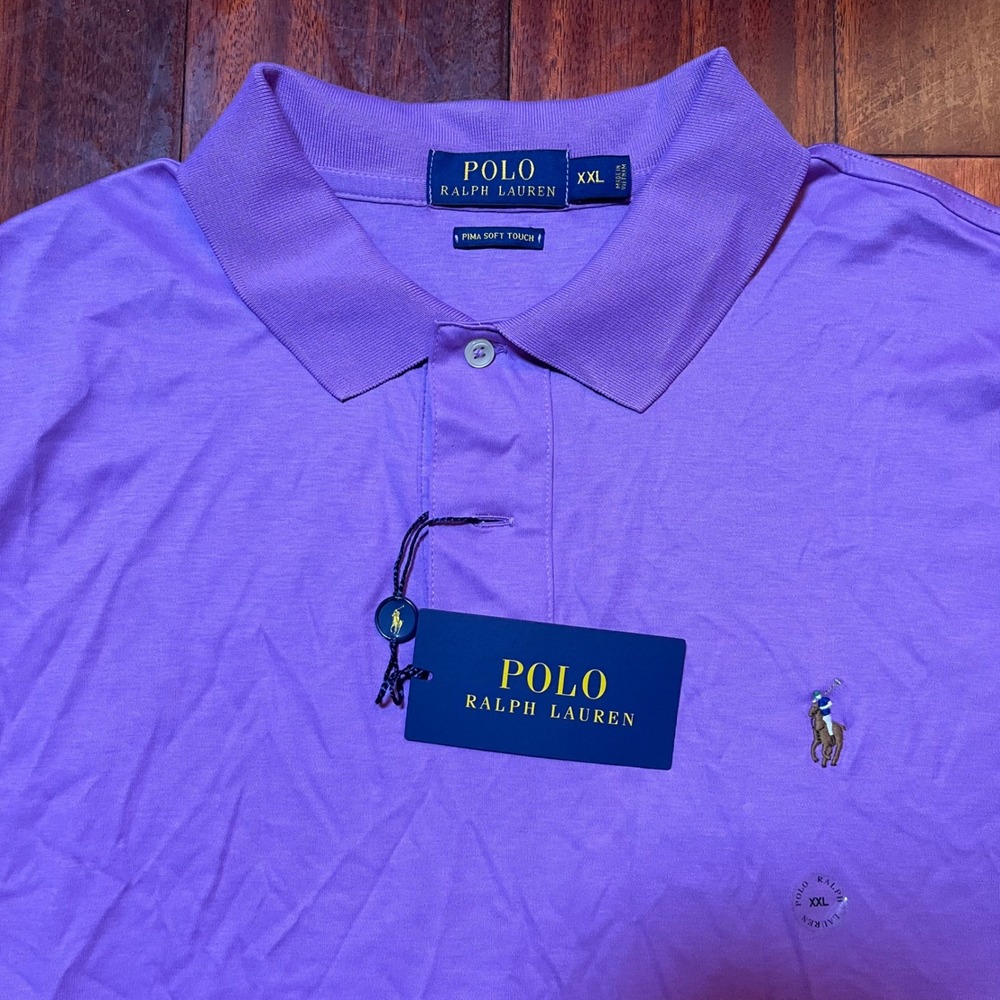 Polo Ralph Lauren Polo Mens XXL Pima Soft Touch Purple Preppy 710664905009